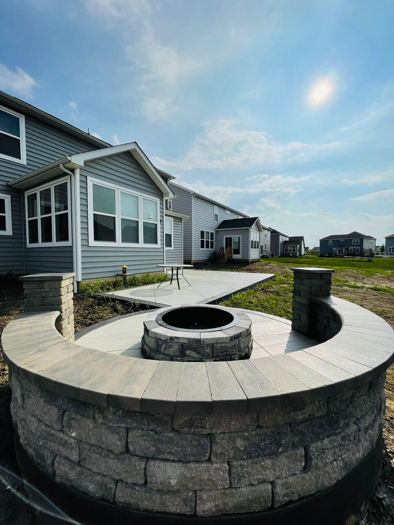 Fire Pit & Seating Walls